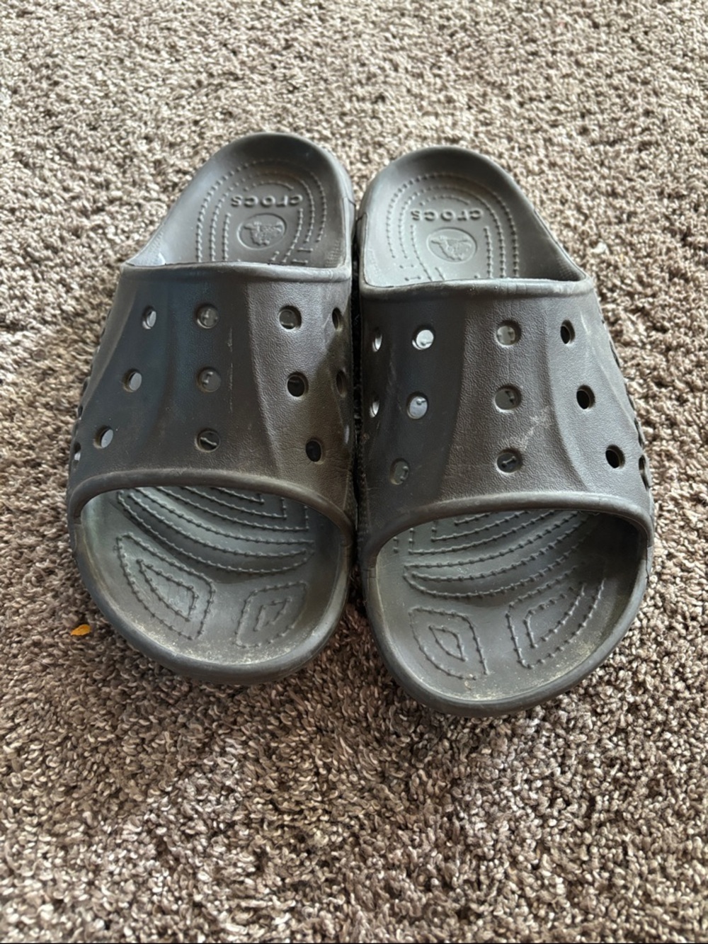 CROCS Men's Slide Sandals in Charcoal